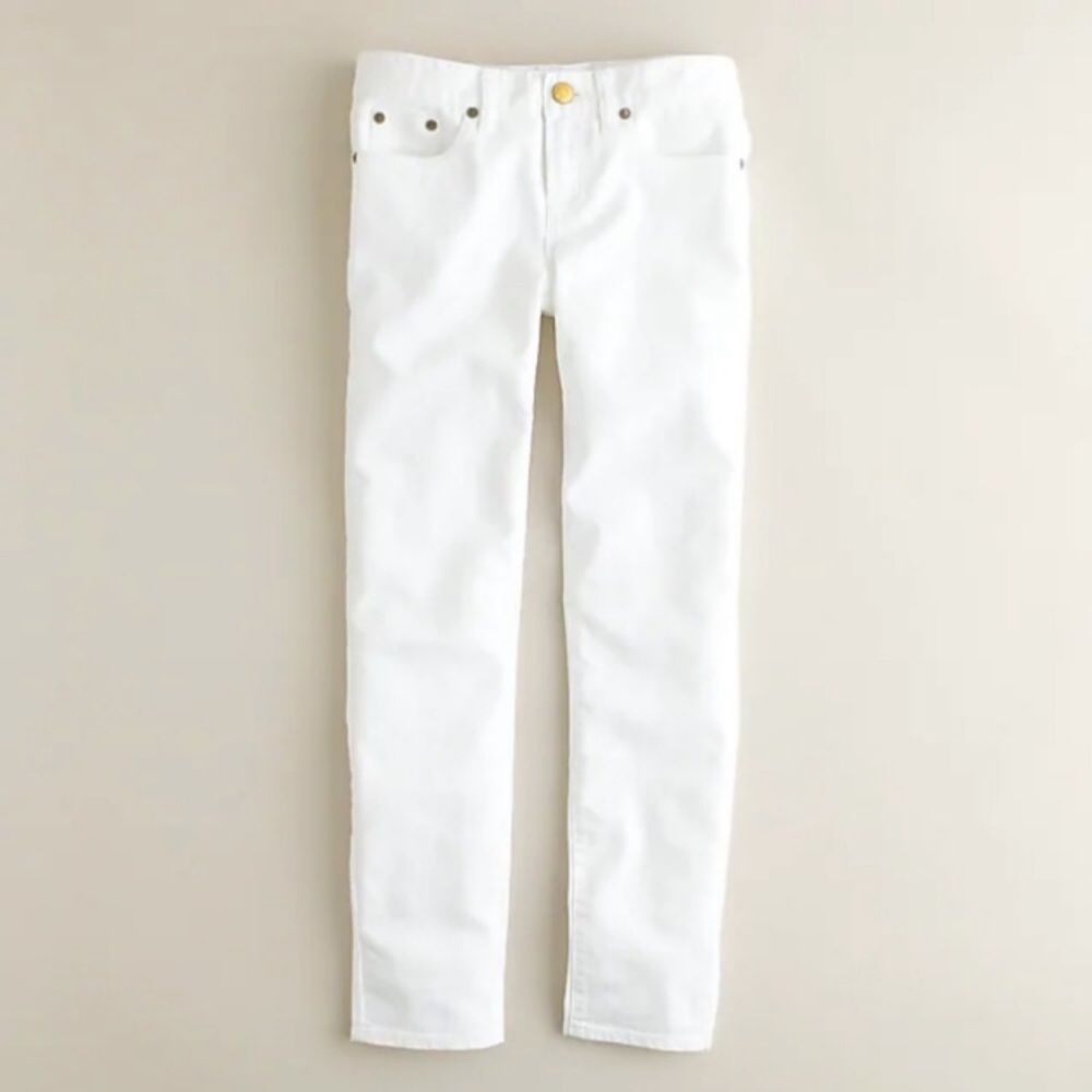 J.Crew 24  ankle toothpick  white jeans